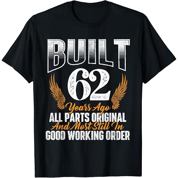 thumbnail interactive-video image 1 of Made In 1963 All Original Parts T-Shirt – 62nd Birthday Gift For Men, 100% Cotton 1 of 2