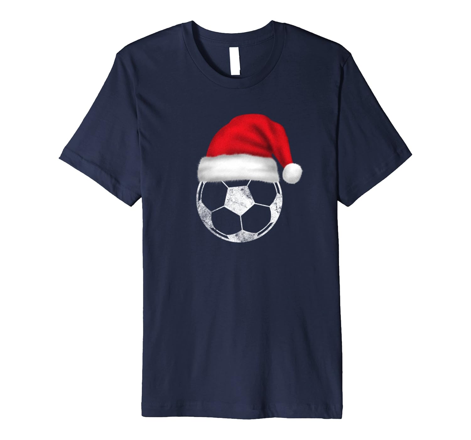 Soccer Santa Hat T-Shirt Christmas Gift Jersey-ANZ