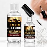 Rigid Collodion Scarring Liquid Kit With Brush &amp; Remover, Scar Makeup Kit | Scar Liquid for Realistic Fake Scars, Wrinkles &amp; Burn Effects for Halloween Costume, Cosplay, Film, Stage, Haunted Houses