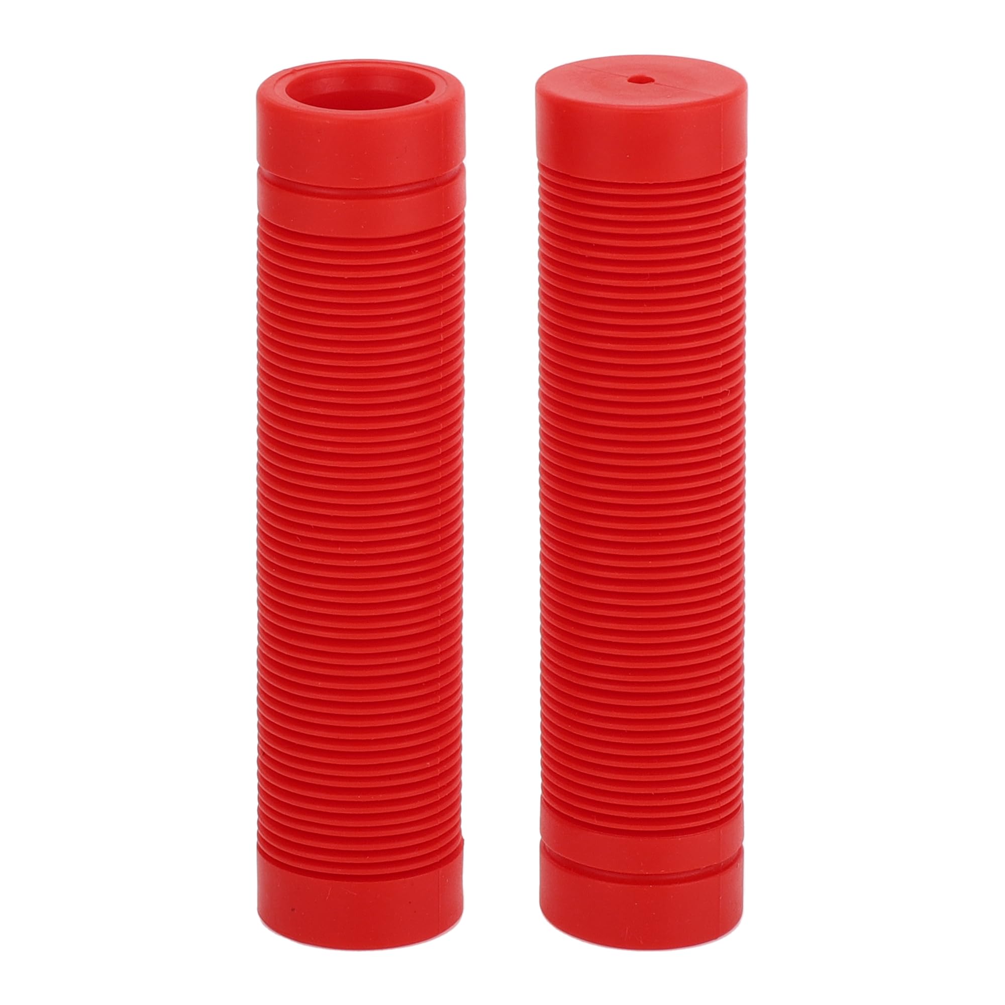 TUCKBOLD Bike Handlebar Grips Covers 125mm Long Lightweight | Cycling End Grips Protector Red 1 Pair