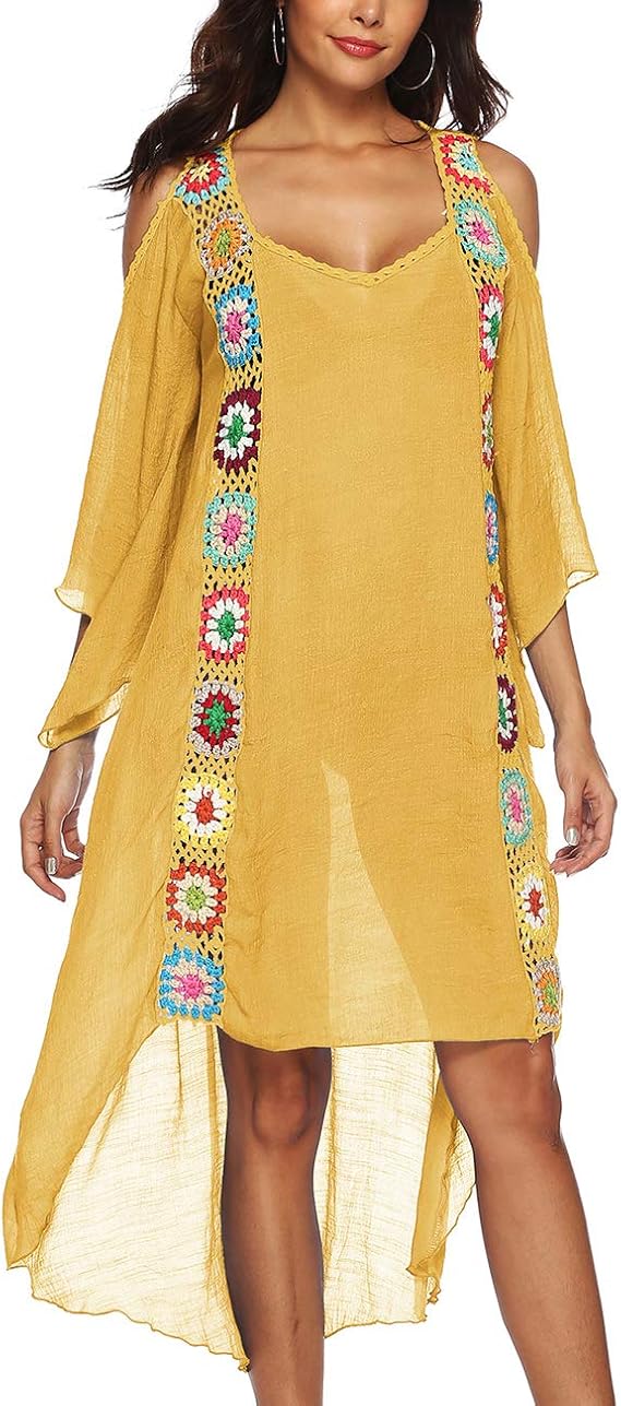 Vestidos De Verano Kaftan Playa Mujer Vestido Largo Bohemio