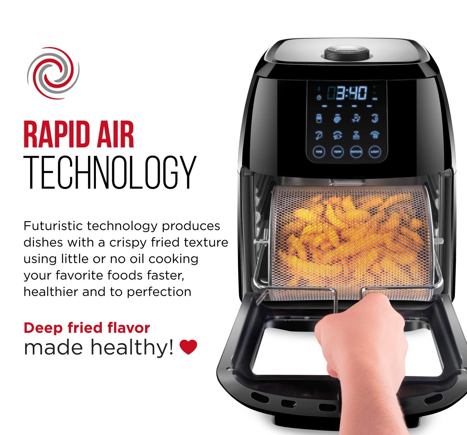 Amazon.com: Chefman - Freidora y asadora de aire digital de ...