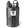 WaterAce WA80UP Submersible Utility Pump, 1/2 HP, Black