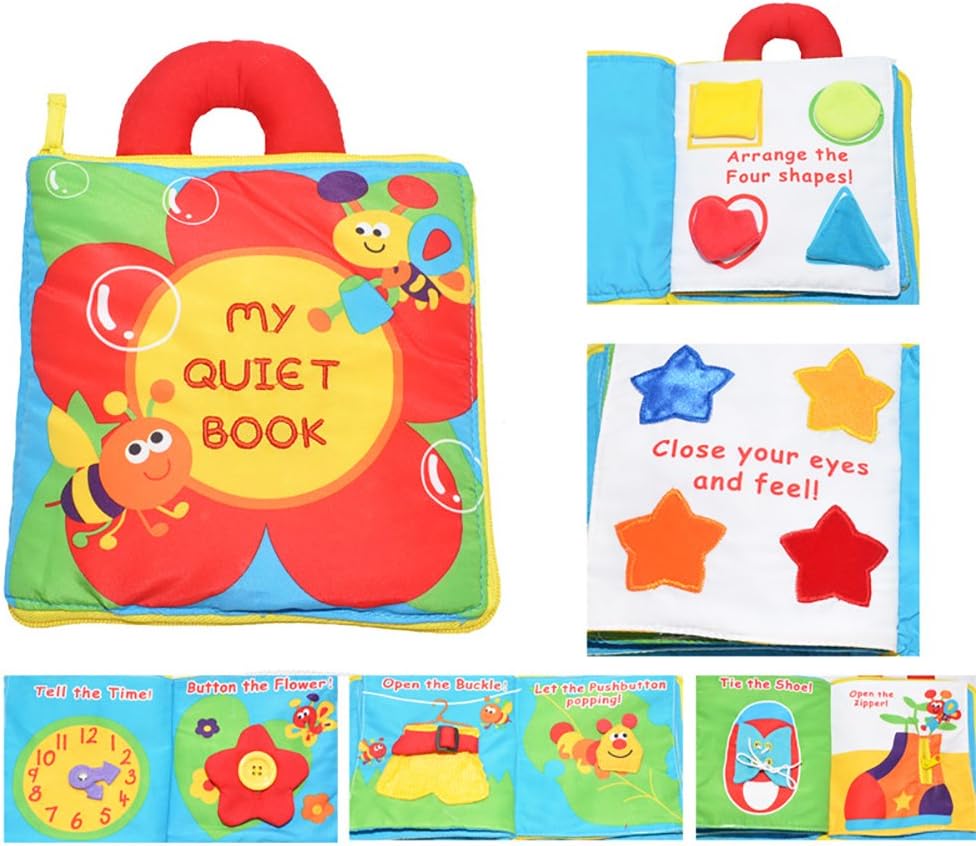 EarthSave Soft Cloth Books, Infant Child's Soft Fabric Learning Story Book Education Sleep Books Baby Toys for Kids Intelligence Development