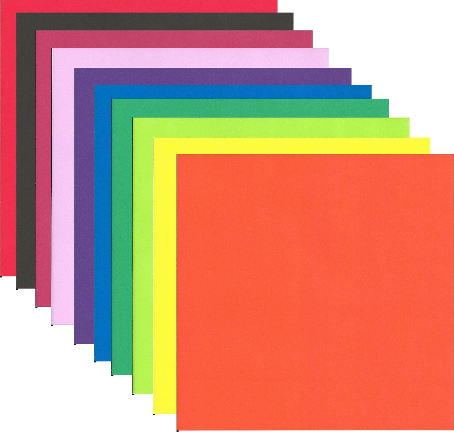 Carta Origami 520 Fogli - 10 Colori Vivaci 7x7 Cm Per Artigianato, Ideale Per Bambini E Principianti