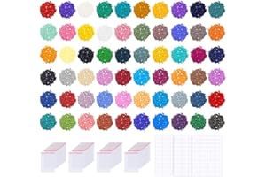 PP OPOUNT 60000 PCS 60 Colors Rhinestones for Diamond Painting Kit Diamond Painting Round Diamonds with 80 Self-Seal Bags, 120 Tags Label Paper for DIY Diamond Painting Crafts