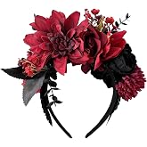 Vividsun Mexican Flower Crown Day of the dead Headpiece Party Fiesta Flower Headband