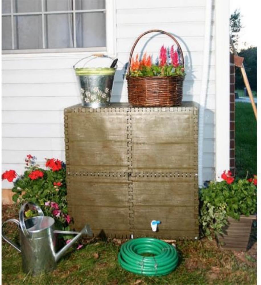 Rain Reserve Build-a-Barrel 100-Gallon Tank, Brown