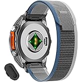 20mm Nylon Watch Band Compatible with Garmin Fenix 8 AMOLED 43mm/Fenix 7S Pro/7S/6S Pro/6S/5S plus/5S,Sport Watch Straps For Garmin Descent Mk3-43mm/Mk3i-43mm/Mk2s/Approach S70 42mm