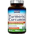 Innate Vitality Turmeric Curcumin Supplement 1800mg with Black Pepper 95% Curcuminoids, Extra Strength & Enhanced Absorption, Movement Support, Healthy Inflammatory Response, Antioxidant, 90 Caps