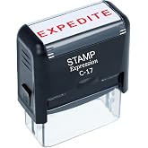 StampExpression - EXPEDITE Office Self Inking Rubber Stamp - Red Ink (A-5511)
