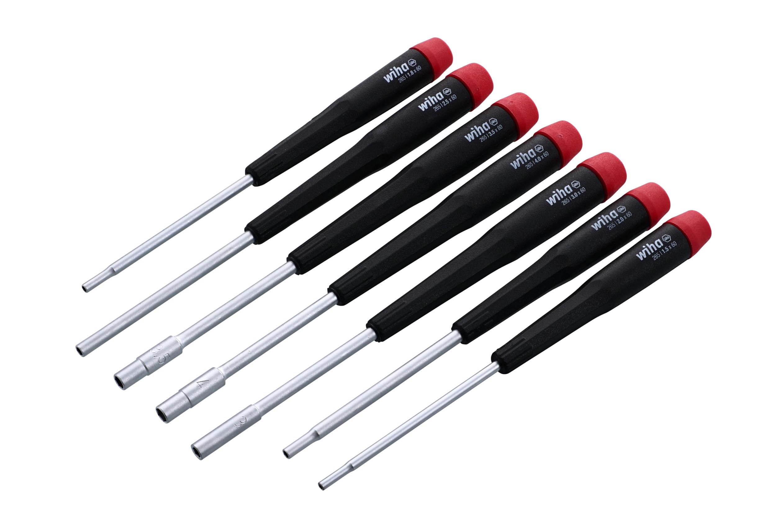 Wiha 26592 Nut Driver Set with Precision Handle, Metric, 7 Piece