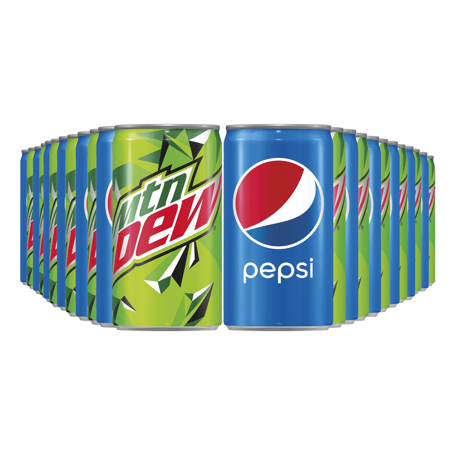 Amazon Com Pepsi And Mtn Dew Mini Can Variety Pack 7 5 Oz Cans 24 Count Packaging May Vary Grocery Gourmet Food
