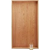 MAGIGO 32 x 18 Inches Extra Large Rectangle Cherry Wood Ottoman Tray with Handles, Serve Tea, Coffee Classic Wooden Decorative Serving Tray