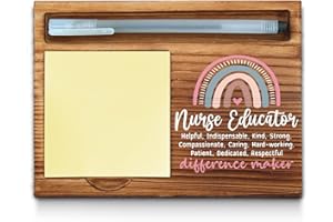 WAINVNIAW Nurse Educator Sticky Note Holder, Nurse Educator Office Decor, Nurse Educator Gifts, Nurse Educator Thank You Appreciation Gifts for Women Self-Stick Note Pad Holders WPP1