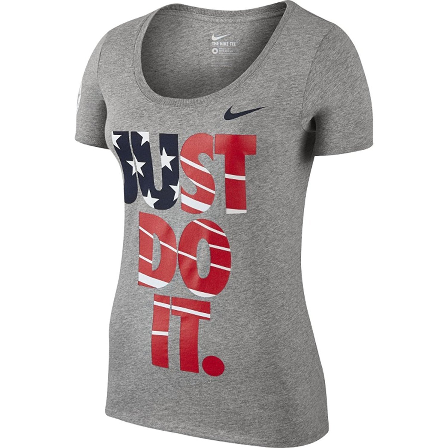 red white and blue nike shirt women's