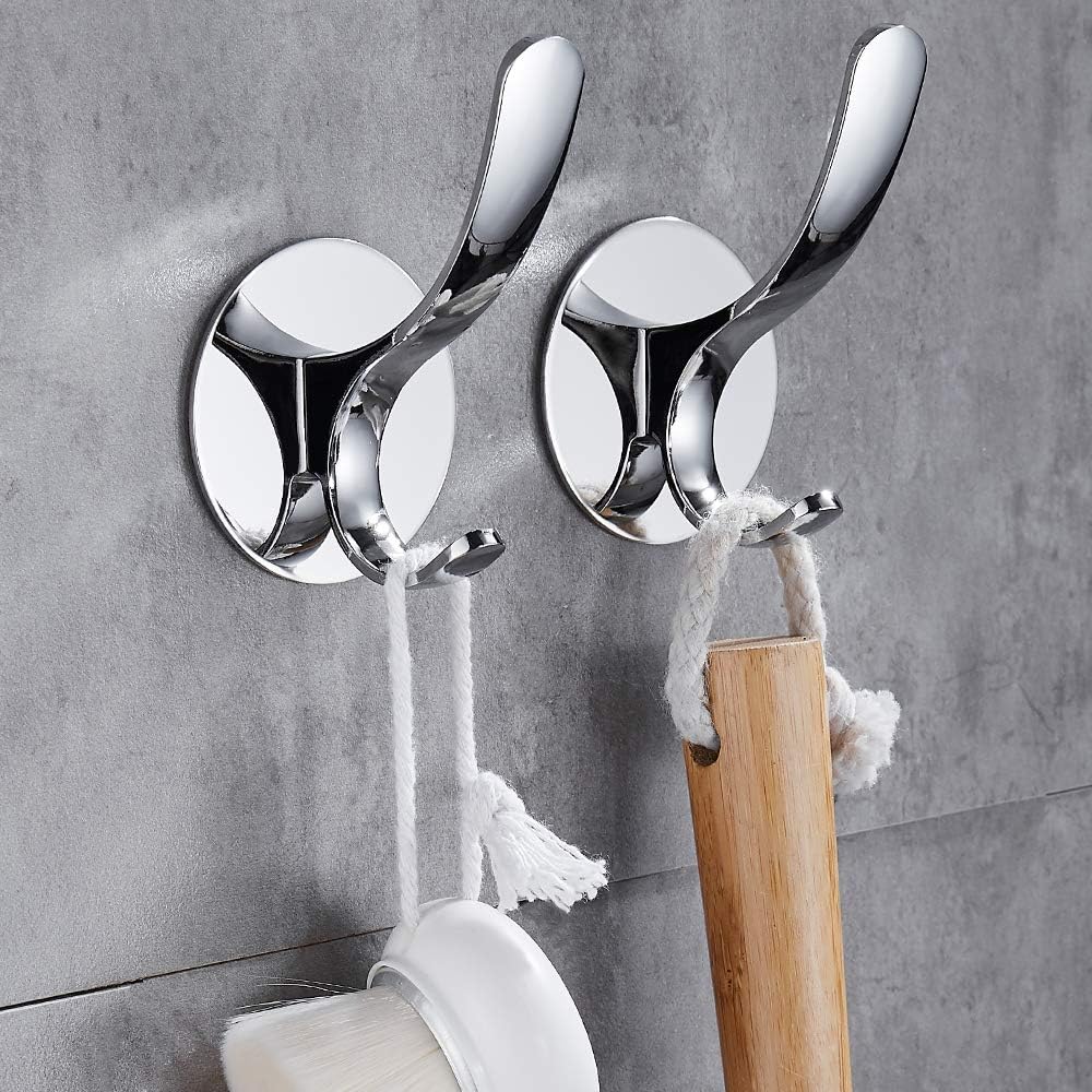 Wopeite Towel Hooks, Stick on Hooks Heavy Duty, Stainless Steel Adhesive Coat Hooks - Image 3