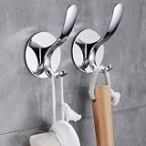 Wopeite Stainless Steel Adhesive Hooks Heavy Duty Coat Towel Holder No Drill view 2