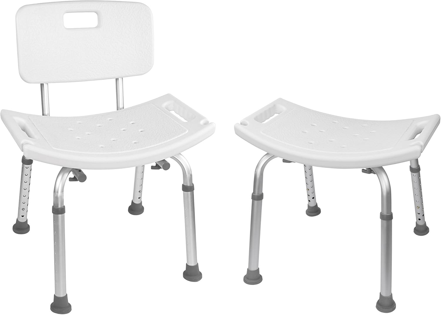 Vaunn Medical Tool-Free Assembly Spa Bathtub Adjustable Shower Chair Seat Bench with Removable Back: Health & Personal Care