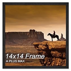 A PLUS MAX Square 14x14 Frame, Black Engineered