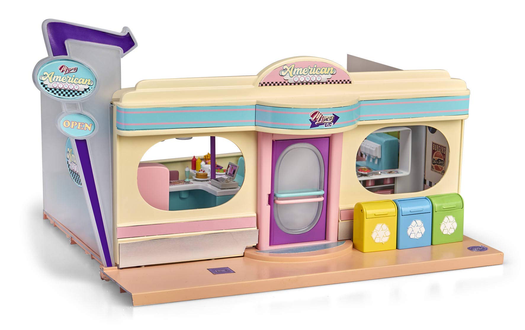 mymy CiTY - American Diner, toy restaurant with accessories, light and sound (Famous 700015820)