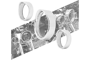 HCmotorku Motorcycle 7" Headlight Trim Ring 4.5" Fog Light Trim Ring Set Visor Style Fit for Harley Softail FL 1994-2017 (Chrome)