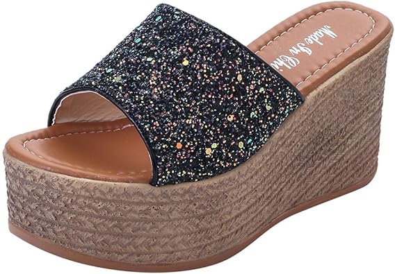 ladies slip on wedges