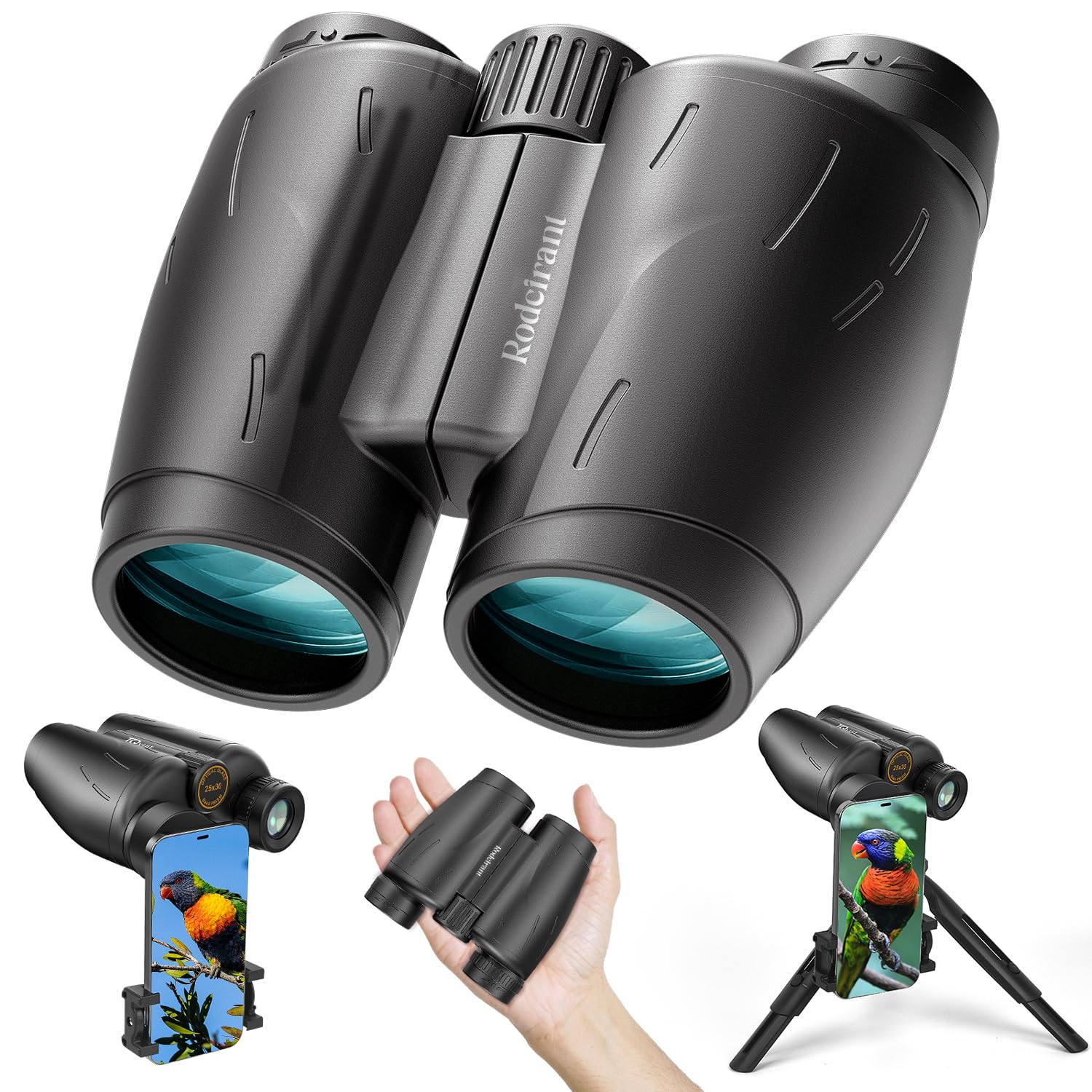 Photo 1 of 25x30 High-Precision Large Eyepiece Premium Binoculars for Adults with Universal Phone Adapter, Tripod Kit - Perfect for Bird Watching,Outdoor Sports and Hiking
