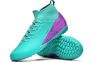 TOPSFEBA Soccer Cleats for Mens Womens Indoor Soccer Shoes Unisex Baseball Turf Shoes Youth Rugby Shoes Adult AG FG TF Football Boots Wide Training Sneaker