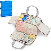 Damero Wearable Breast Pump Bag with Ice Pack Compatible with Elvie and Most Medela Electronic Pumps, Tote Bag for Wearable Breast Pump, Pump Parts and Ice Pack, Patent Design