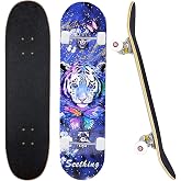 31-Inch Skateboard, 8-Ply Maple Deck, ABEC-11 Bearings
