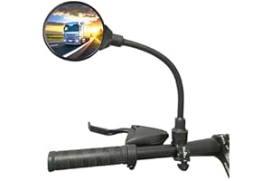 RYANGO Bike Mirror, Adjustable Bike Mirrors Handlebar Rearview Mirror, Acrylic Convex Round Bike Rear View Mirrors for Handlebars, Bicycle Mirror for E-bike Scooter