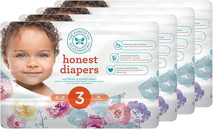 honest size 3 diapers weight