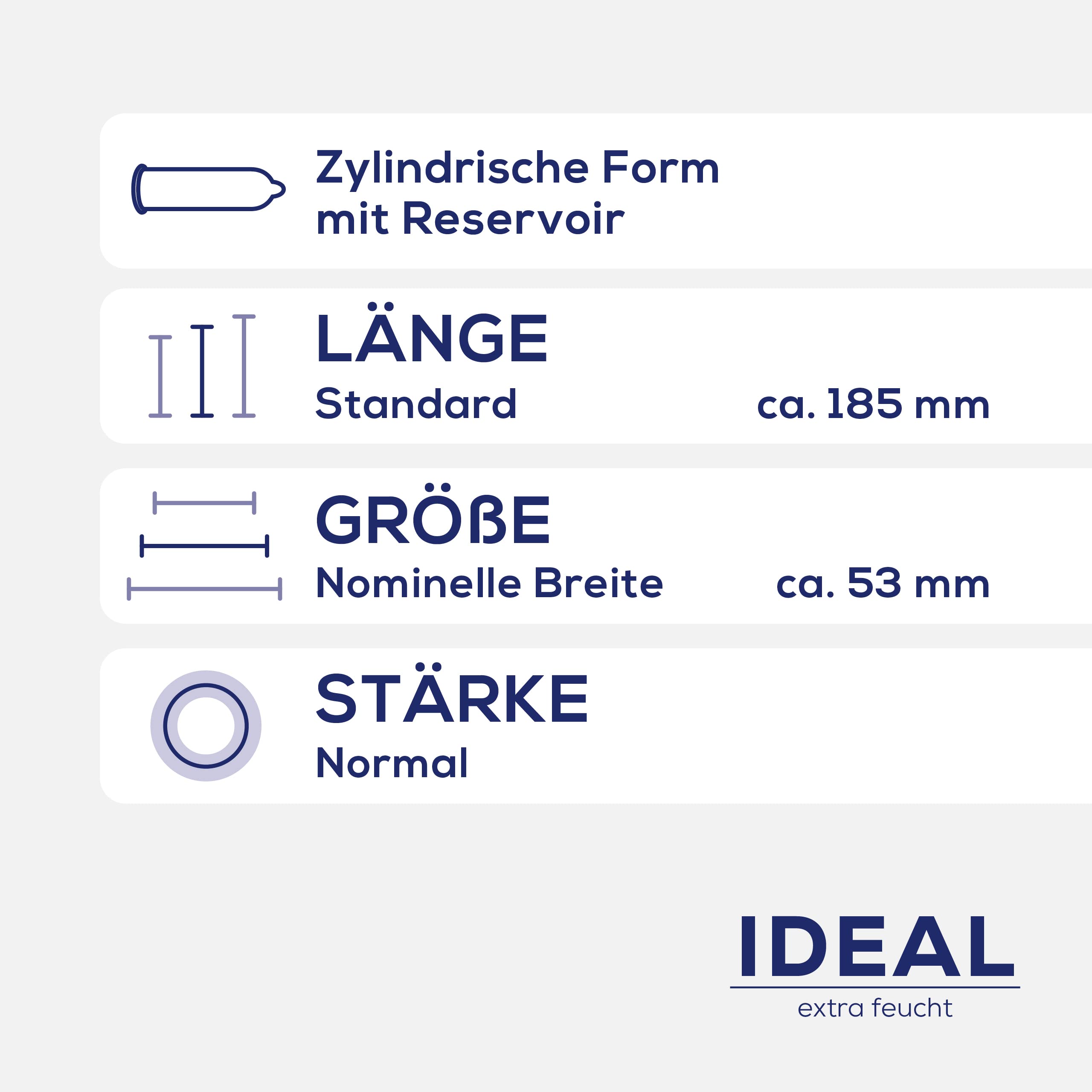 Ritex Kondome Ideal – Kondome extra feucht 20 Stück, gefühlsecht dünn mit Gleitgel für entspannten & intensiven Sex – Vegan, dermatologisch getestet, Made in Germany 3