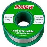Lead Free Solder Wire with Rosin Core for Electrical Soldering (0.6mm, 60g)