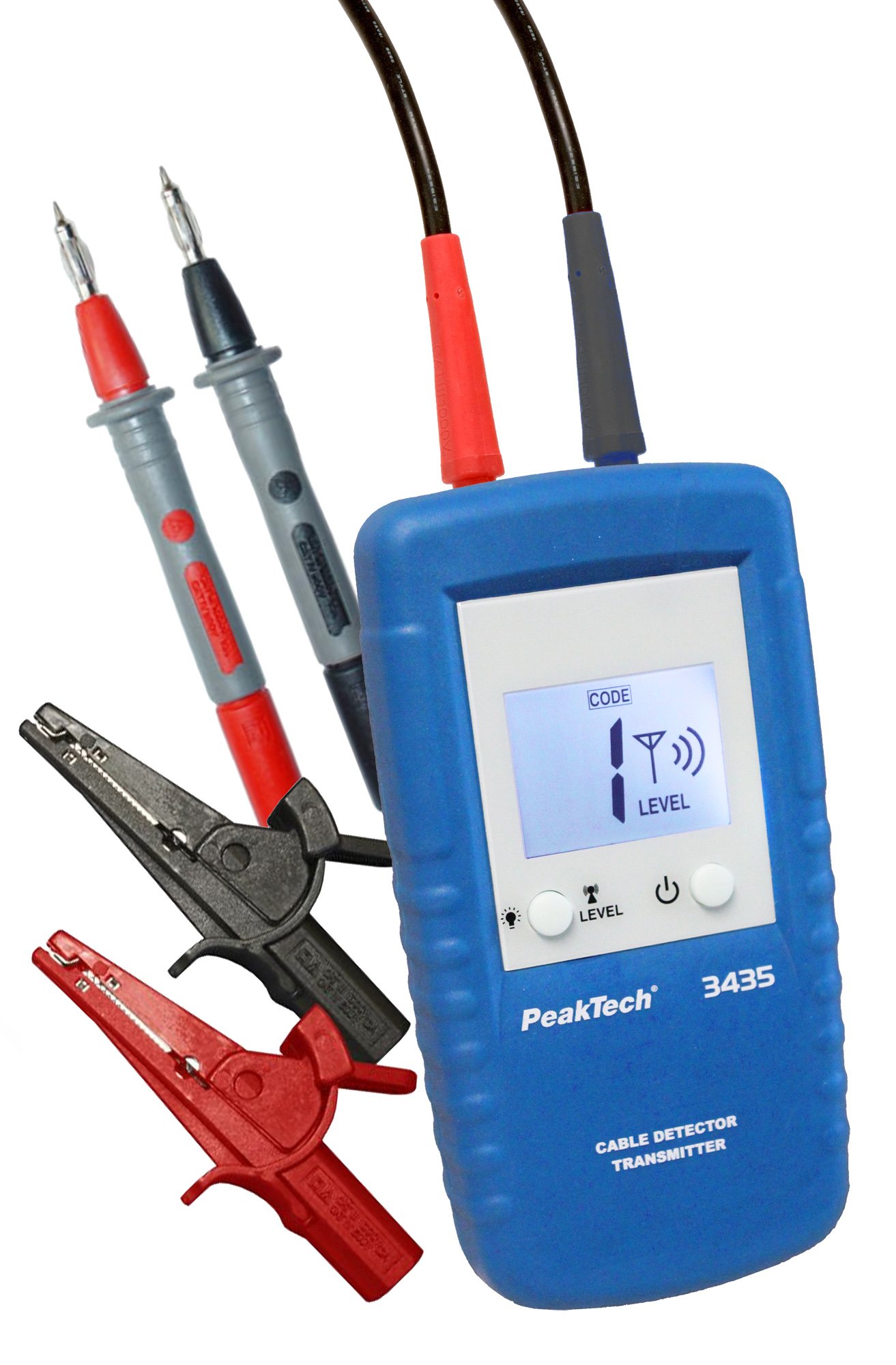 PeakTech Additional Transmitter for 3435 Line Locator - Cable Finder - Tracking Device - with Voltage Measurement and Adjustable Channel Identification, Pack of 1, P 3435 TR