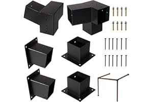 RIYHCH 15° Slanted Pergola Kit for 4" x 4" Wood Pergola, Wall Mount Roof Pergola Bracket Kit, for Gazebo, Pergolas, Wood Stand Sheds, Metal Gazebo Kits - with Screws