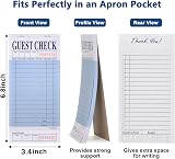 Hoffi Guest Check Pads 10 Pack Server Note Pads 500 Checks Blue Paper view 2