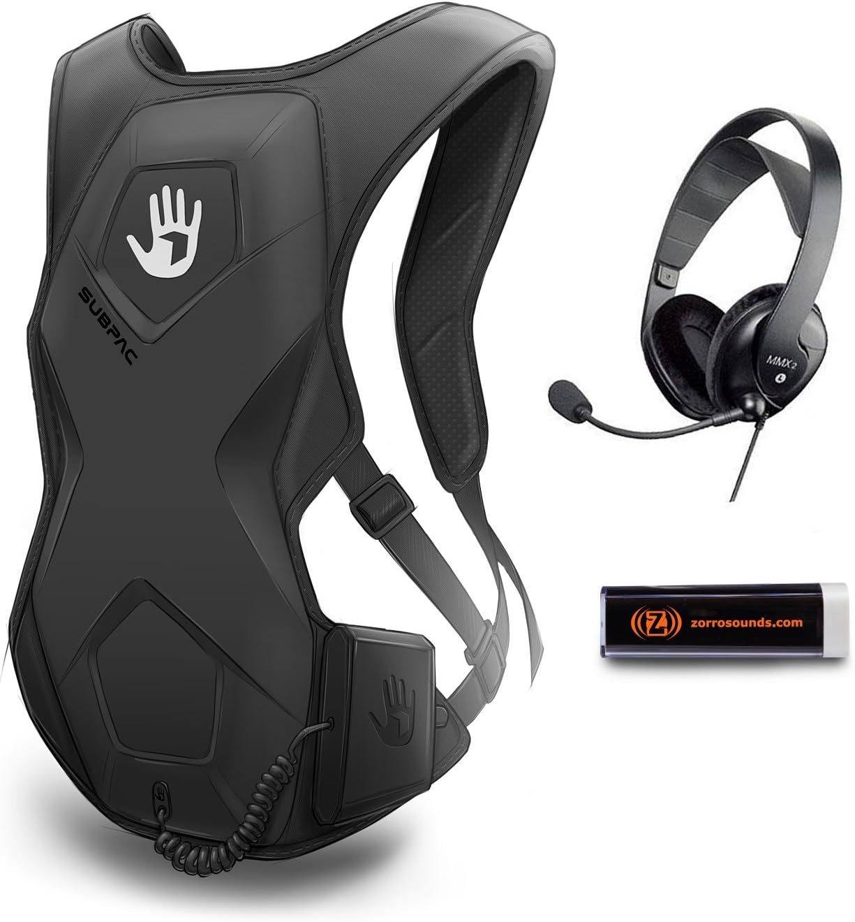 Subpac M2 Tactile Bass System Mobile Gamer Bundle with Beyerdynamic MMX2 Gaming headset