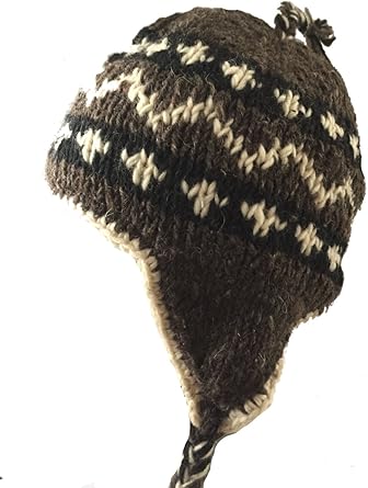 brown earflap hat