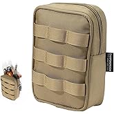 CAMPINGMOON Tactical MOLLE Pouch Compact EDC Organizer Bag Webbing Structured Utility Gear Pouch Belt Camping Hiking Outdoor