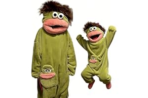 Silly Onesie Adult Funny Big Mouth Monster Hooded Fleece Pajamas Plush One Piece Cosplay Loungewear No Comb and Shoes
