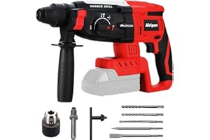 Cordless Rotary Hammer Drill Compatible with Milwaukee 18V Battery, Brushless SDS 2.6 Joules Rotary Hammer Drill for Concrete