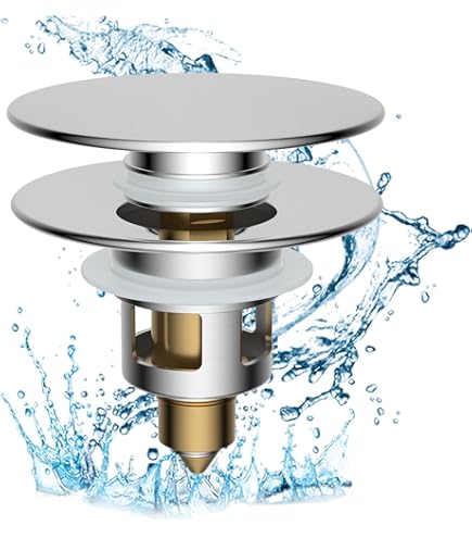 Tapón De Desagüe 3 En 1 Con Colador Extraíble - Acero Inoxidable, Ajustable Para Lavabos De 28 A 58 Mm