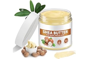 Shea Butter Raw Organic, raw shea butter Cream, Natural Unrefined Body & Face Butter, Deep Hydration, 7.8 oz