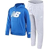 New Balance Boys Sweatpants Set - 2 Piece Fleece Pullover Hooded Boys Sweatshirt and Joggers Youth Kids Activewear (8-20)
