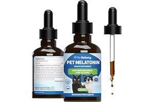 Pet Wellbeing Pet Melatonin for Cats - Supports Adrenal & Thyroid Health, Cortisol Balance, Helps Maintain Normal Sleep Patte