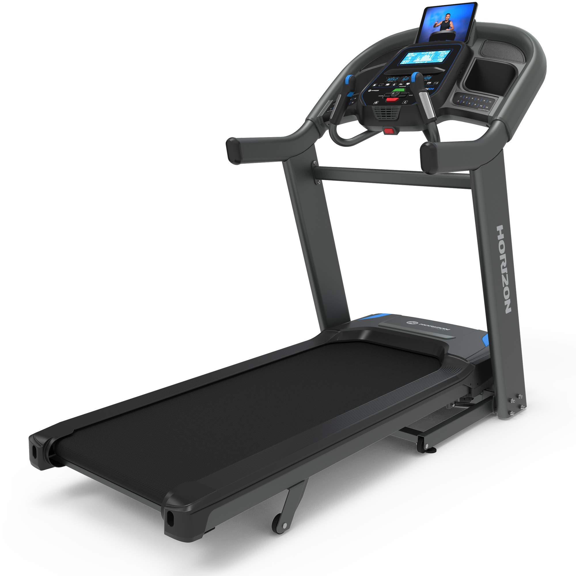 Photo 1 of Horizon Fitness 7.4 at Studio Series Smart Treadmill with Bluetooth and Incline, Heavy Duty Folding Treadmill 350 lbs Weight Capacity, Pro Running Machine for Home Exercise and Running with Apps