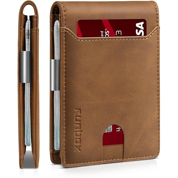 Amazon.com: RUNBOX Slim Money Clip Wallets for Men RFID Blocking