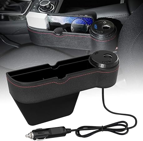 Amazon 北澤商事 シートサイドポケット 収納ポケット 車用 コンソールボックス スキマポケット Qc3 0快速充電功能付き 2usbポートサイドトレイ 小物入れ 汎用 運転席 助手席 スマホ入れ 小銭入れ 雜物収納 １個入りセット ポケット ケース カバー 車 バイク